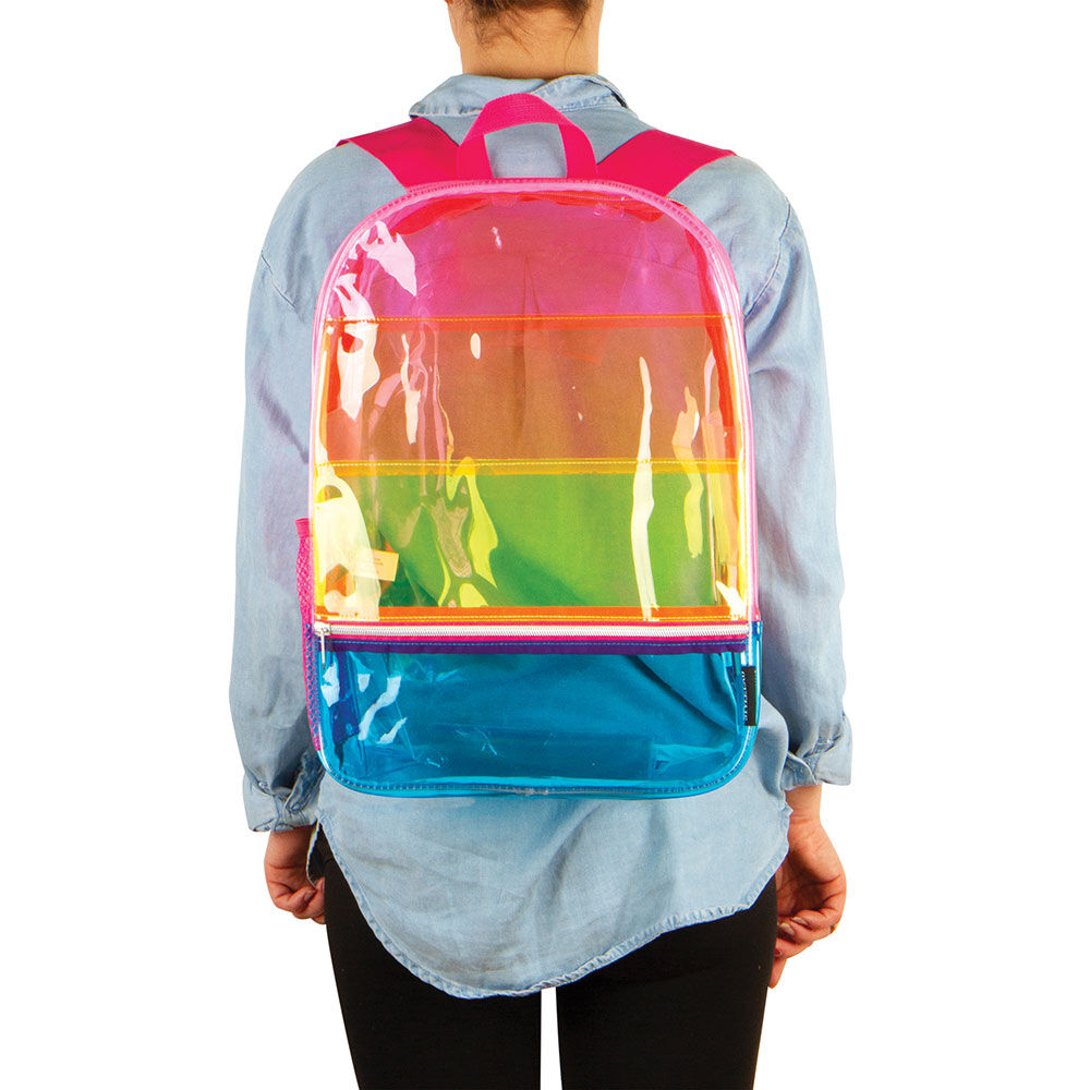 Transparent rainbow deals backpack
