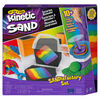 Kinetic Sand, Sandisfactory Set with 2lbs of Colored and Black Kinetic Sand, Includes Over 10 Tools