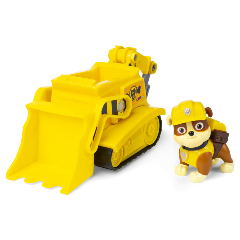 PAW Patrol, Rubble's Bulldozer Vehicle with Collectible Figure