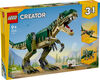LEGO Creator 3in1 T. rex Dinosaur Toy for Kids to Rebuild into a Triceratops or Pterodactyl 31151