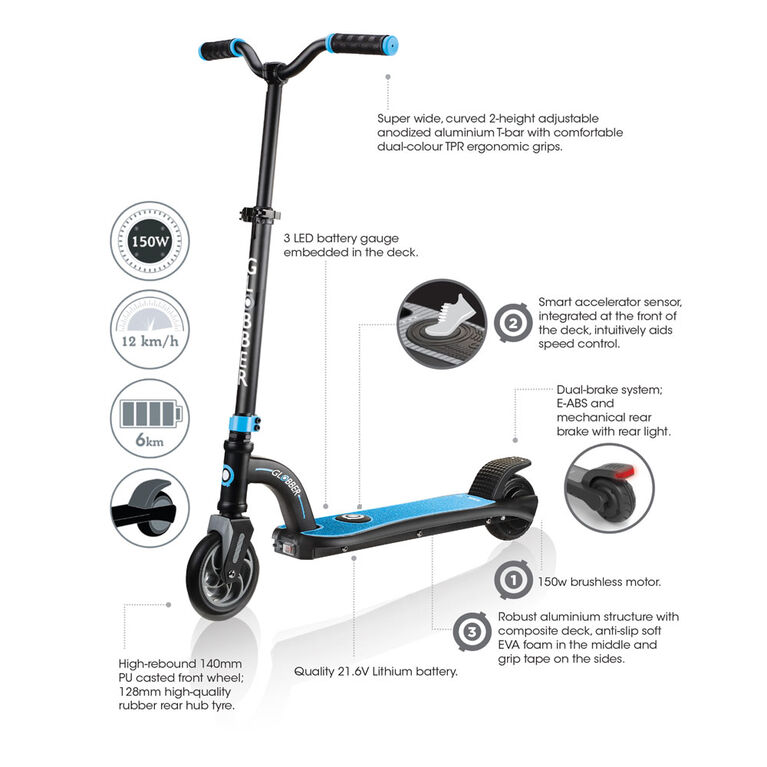 Globber One K E-Motion S10 -  Electric Blue