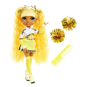 Rainbow High Cheer Sunny Madison - Yellow Fashion Doll with Pom Poms