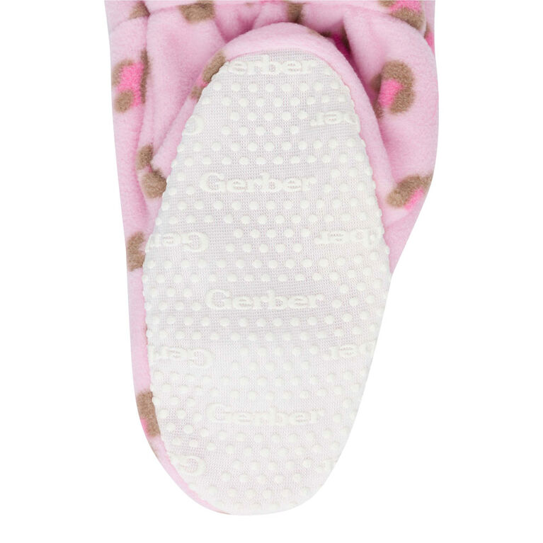 Gerber Childrenswear - 1-Pack Blanket Sleeper - Leopard - Pink 4T