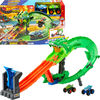 Hot Wheels Monster Trucks-Coffret Piste Dragon Sharks vs. Dinos
