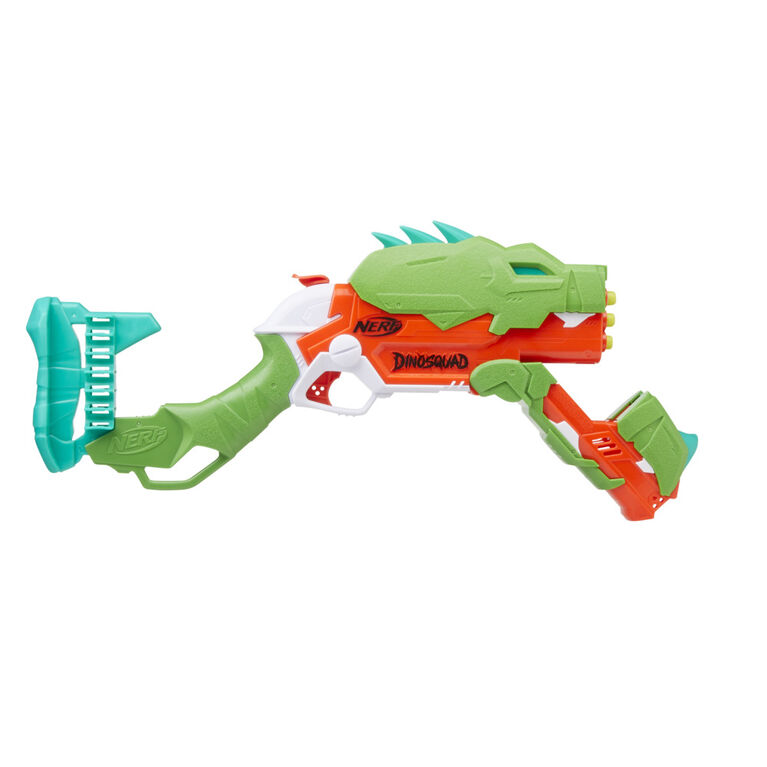 Nerf DinoSquad Combo Pack, 2 blasters Nerf aux designs de dinosaures  exclusifs, 15 fléchettes en mousse Nerf Elite - Notre exclusivité