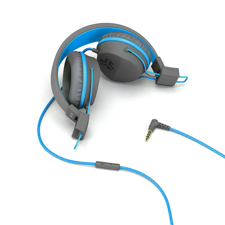 JLab Audio JBuddies Studio Over Ear Écouteurs Pliant Enfants Bleu/Gris