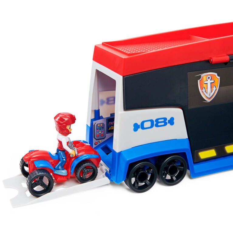 PAW Patrol, PAW Patroller transformable avec deux lance-véhicules, figurine articulée Ryder et véhicule tout-terrain