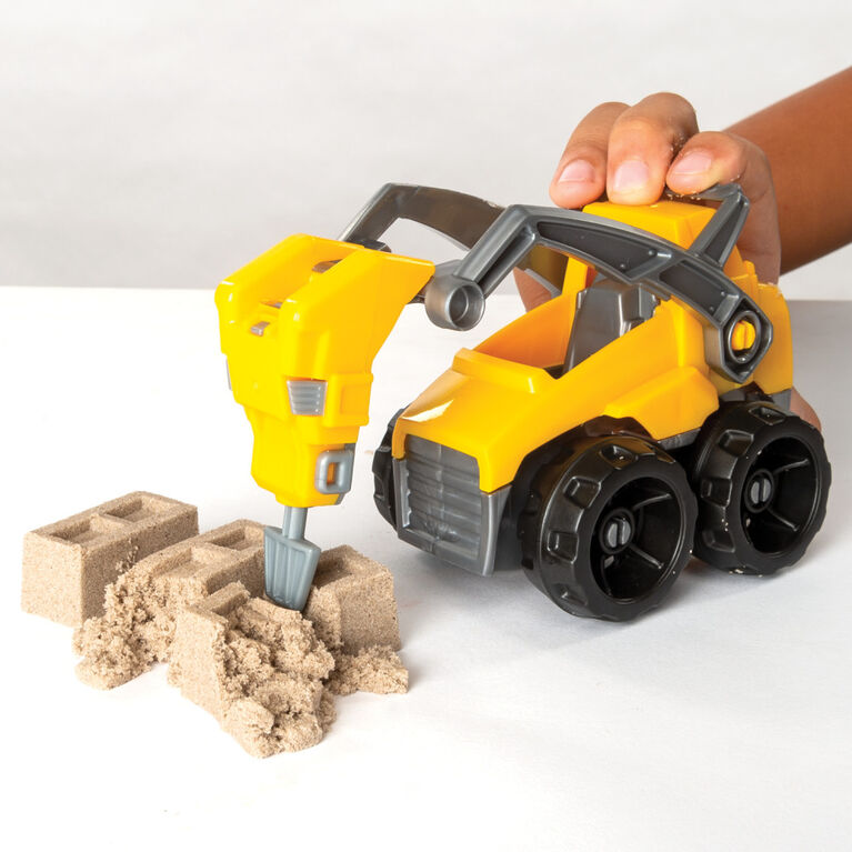 Kinetic sand - coffret chantier creuser et demolir 454 g