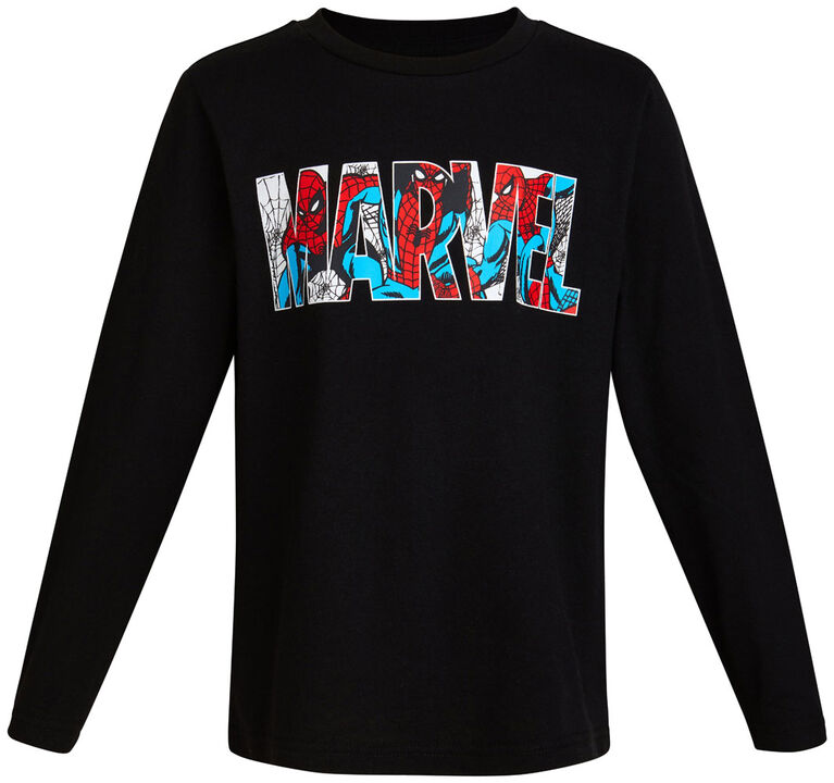 Marvel - t-shirt à manches longues - Spiderman / noir / 2T