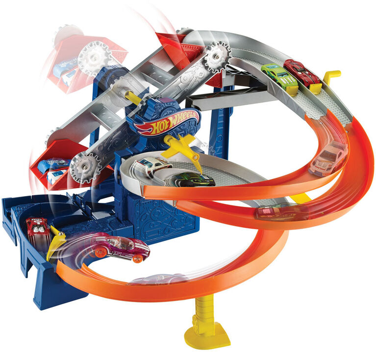 Hot Wheels - Coffret de jeu Course dans l'usine.