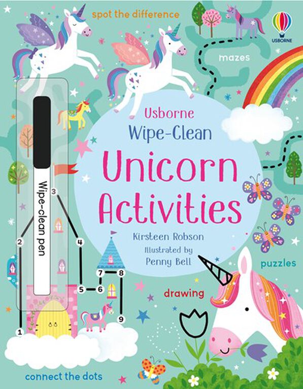 Wipe-Clean Unicorn Activities - English Edition