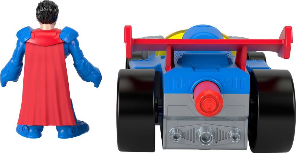 Fisher-Price Imaginext DC Super Friends Metal Force Supermobile Toy Car & Superman Action Figure Set