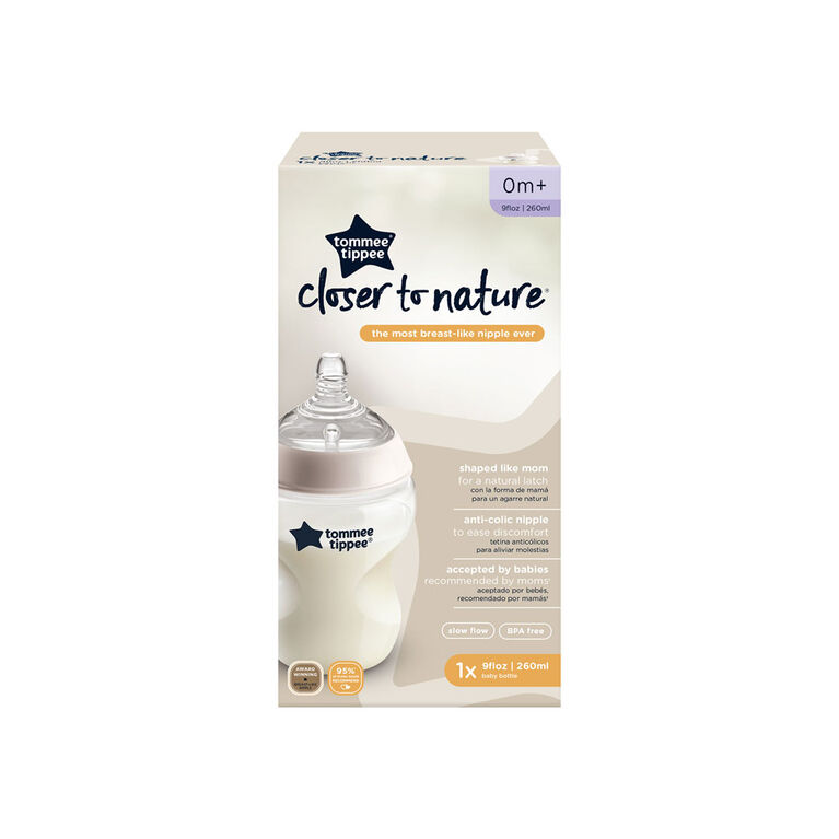 Tommee Tippee Closer to Nature Baby Bottle (9oz, 1 Count)