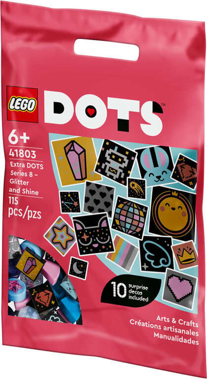 LEGO DOTS DOTS supplémentaires - série 8 - Scintiller et briller 41803 Ensemble de décoration à fabriquer (115 pièces)