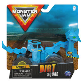 Monster Jam, Official Scoopz Dirt Squad Scooper Monster Truck with Moving Parts, 1:64 Scale Die-Cast Vehicle