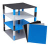 Strictly Briks - Brik Tower - 10" x 10" - 32 x 32 pegs - 4 Baseplates & 30 Stackers - Black, Blue, Gray, Light Gray