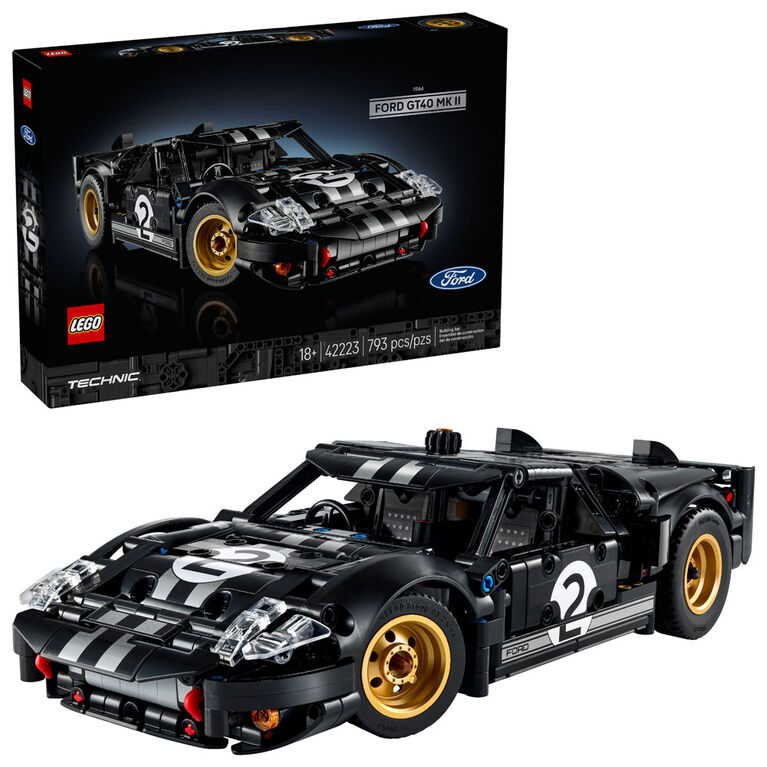 LEGO Technic La Voiture de Course Ford GT40 MKII 1966 pour Adultes, Mod&egrave;le de Voiture Classique, Ensemble de Construction pour Adultes de 18 Ans et Plus 42223
