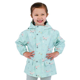 Vestes de Pluie Doublées en Polaire pour Enfants | Forêt Mentholée - 5T (5-6A)