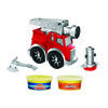 Play-Doh Wheels, Camion de pompier avec 2 pots de pâte à modeler atoxique