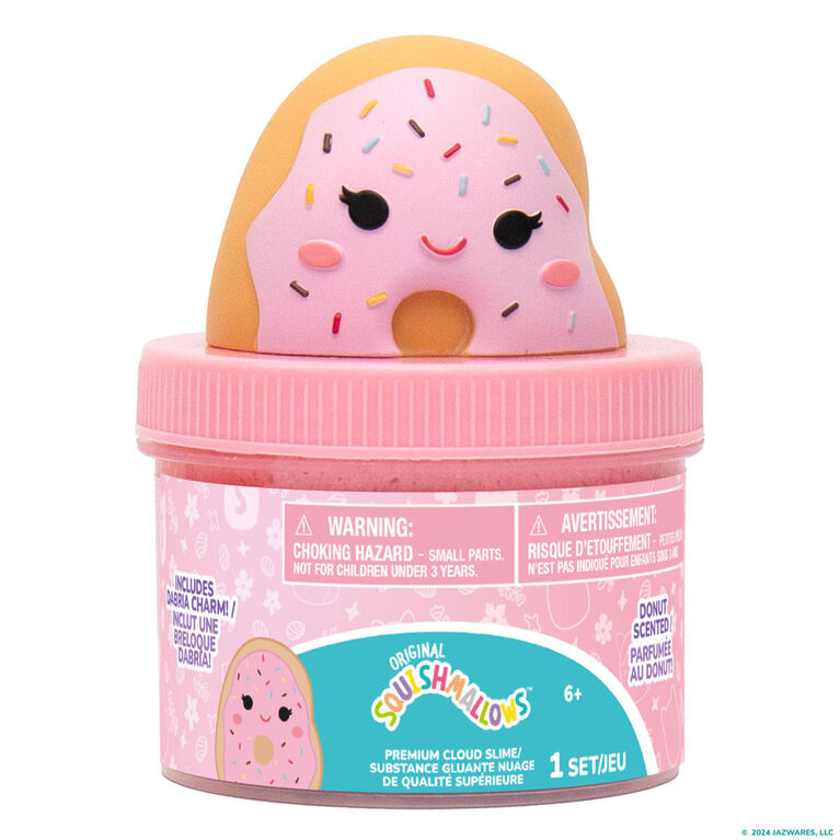 Original Squishmallows Dabria the Donut Premium Cloud Slime, Donut-Scented