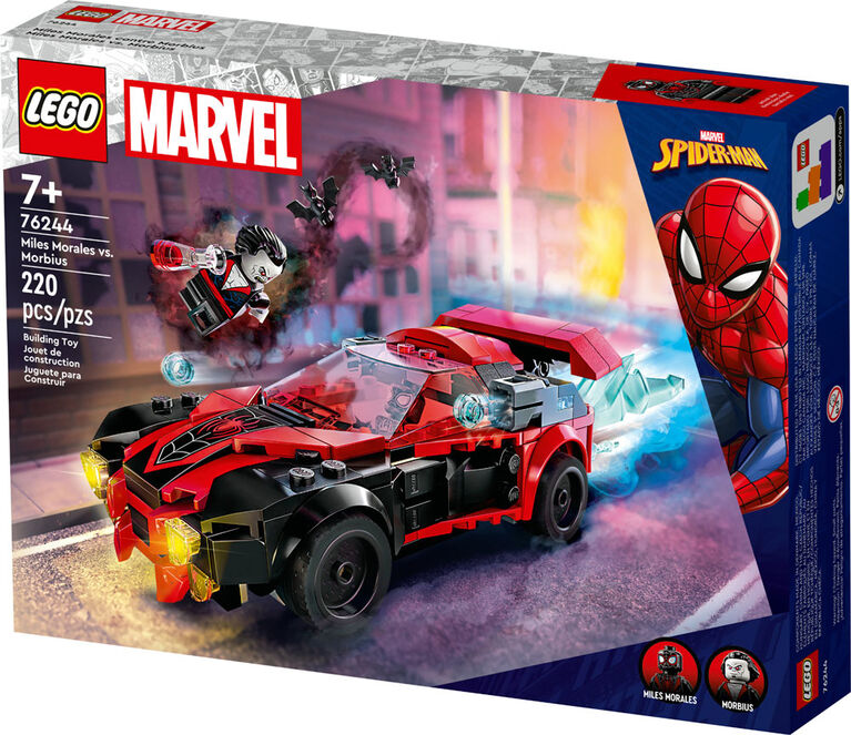 LEGO Marvel Miles Morales contre Morbius 76244; Ensemble de jouets de construction (220 pièces)