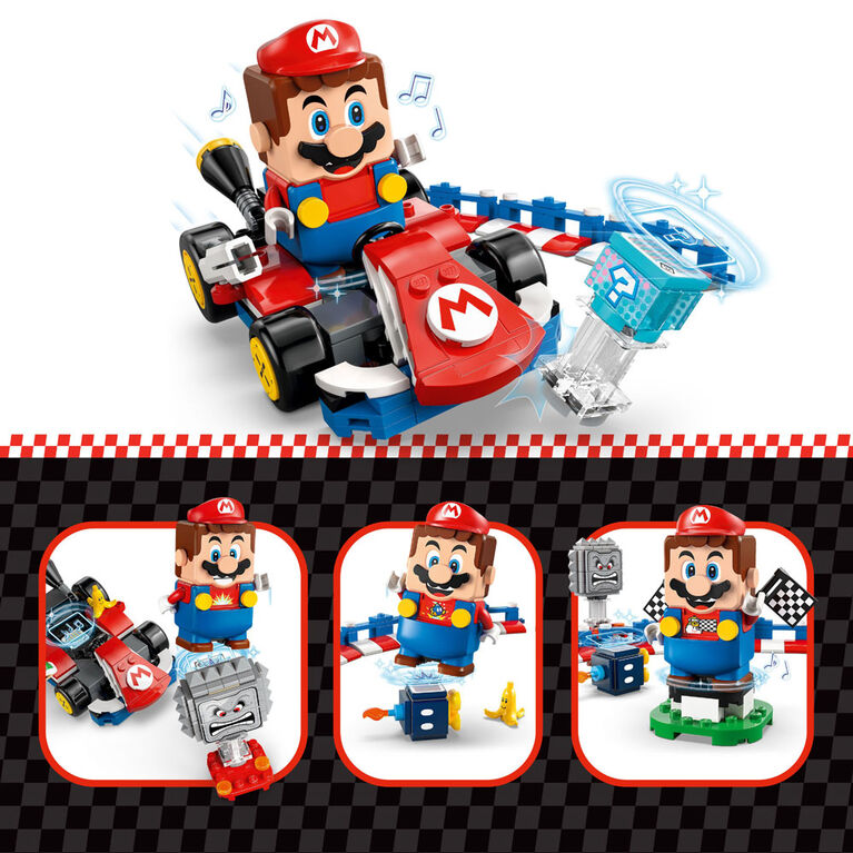 LEGO Super Mario : Mario Kart - LEGO Mario Interactif et Kart Standard, Jouet 72043