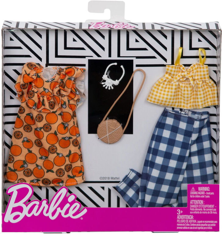 Barbie - Tenues - Coffret de 2 - Guingan et fruits