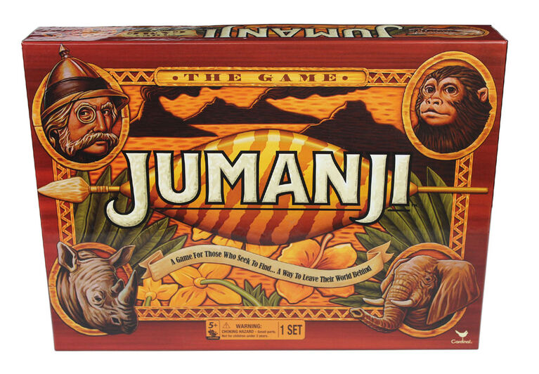 Jumanji - Jeu de société rétro classique des années 90 - Édition anglaise - les motifs peuvent varier