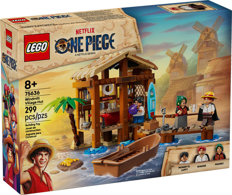 LEGO ONE PIECE Windmill Village Hut Building Blocks - Pretend Play Toy for Boys & Girls, 8+ - 75636