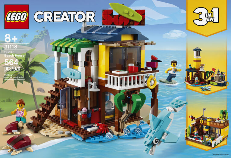 LEGO Creator La maison sur la plage du surfeur 31118 (564 pièces)