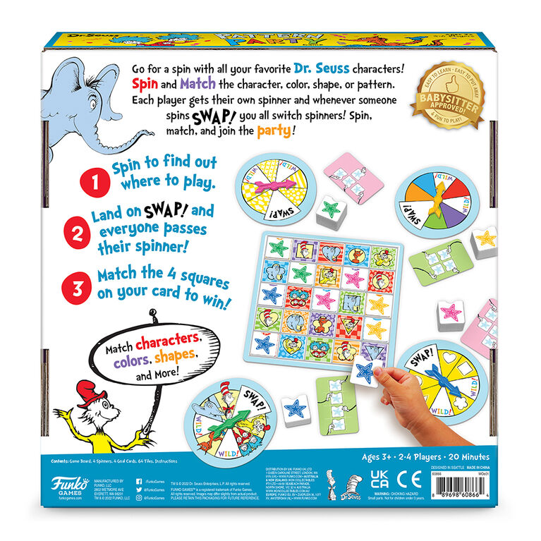 Funko Jeu De Dr. Seuss Pattern Party - Édition Anglaise