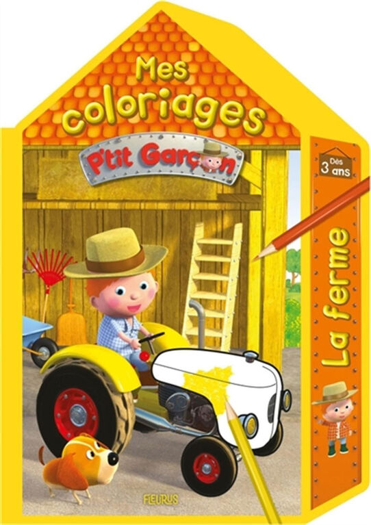 Coloriage maison P'tit garcon - la ferme