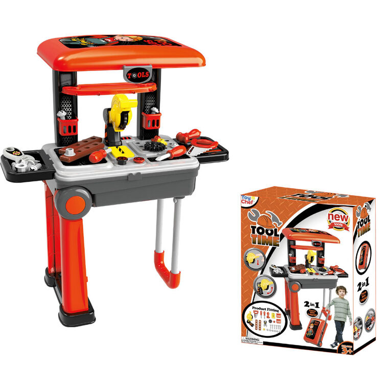 Toy Chef 2-In-1 Children's Portable Tool Set Station