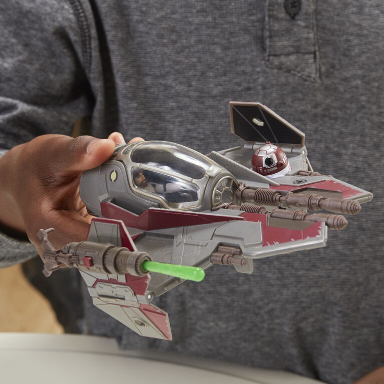 Star Wars Mission Fleet Stellar Class Obi-Wan Kenobi Jedi Starfighter 2.5-Inch-Scale Figure and Vehicle