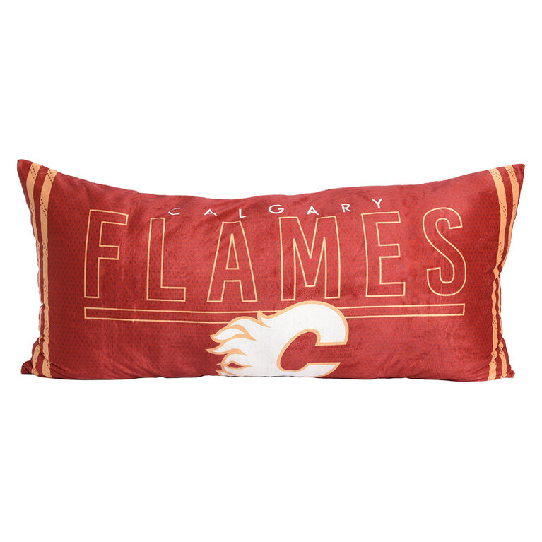 NHL Calgary Flames Oreiller de corps 18 x 36 po
