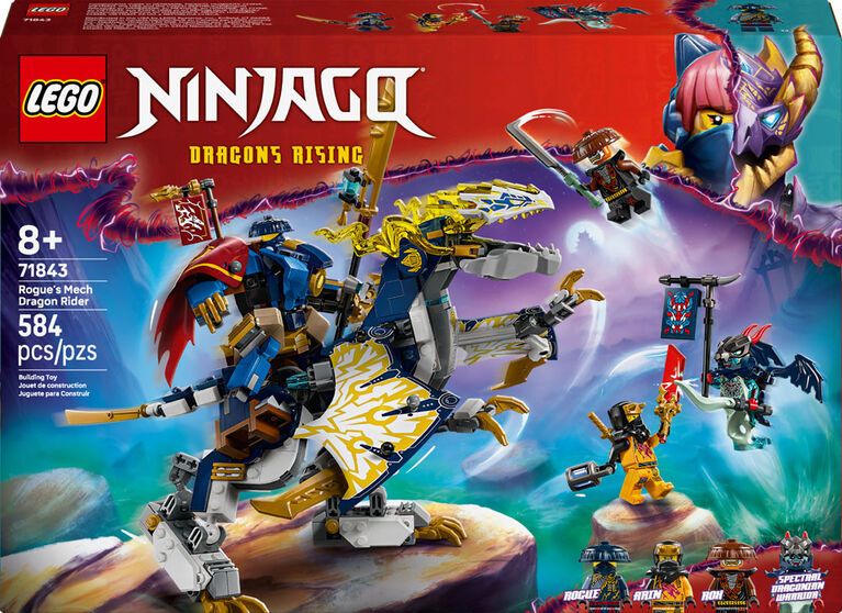 LEGO NINJAGO Rogue's Mech Dragon Rider Building Toy for Kids, Boys & Girls, Ages 8+ - 71843