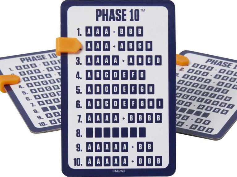 Phase 10 Édition 40 eanniversaire, jeu de style rami, 7 ans et plus