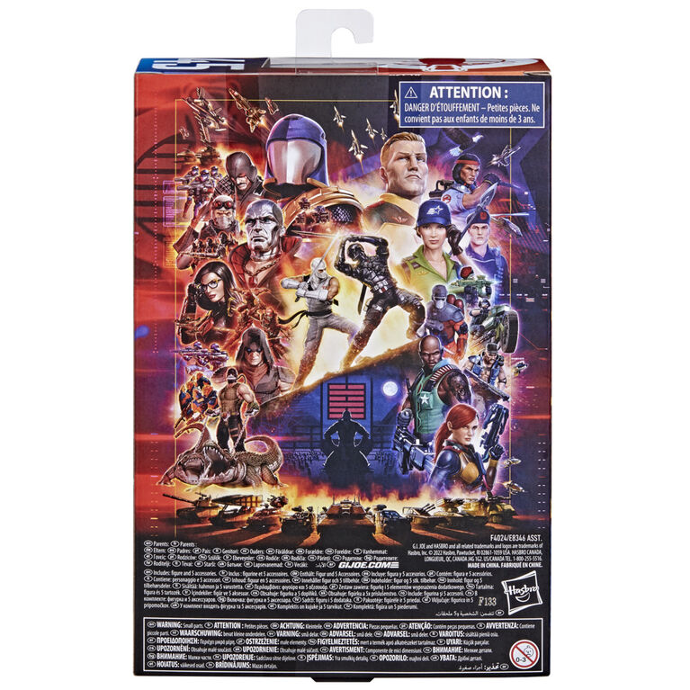 G.I. Joe Classified Series, figurine Lonzo Stalker Wilkinson 46 de collection de 15 cm, nombreux accessoires, emballage spécial