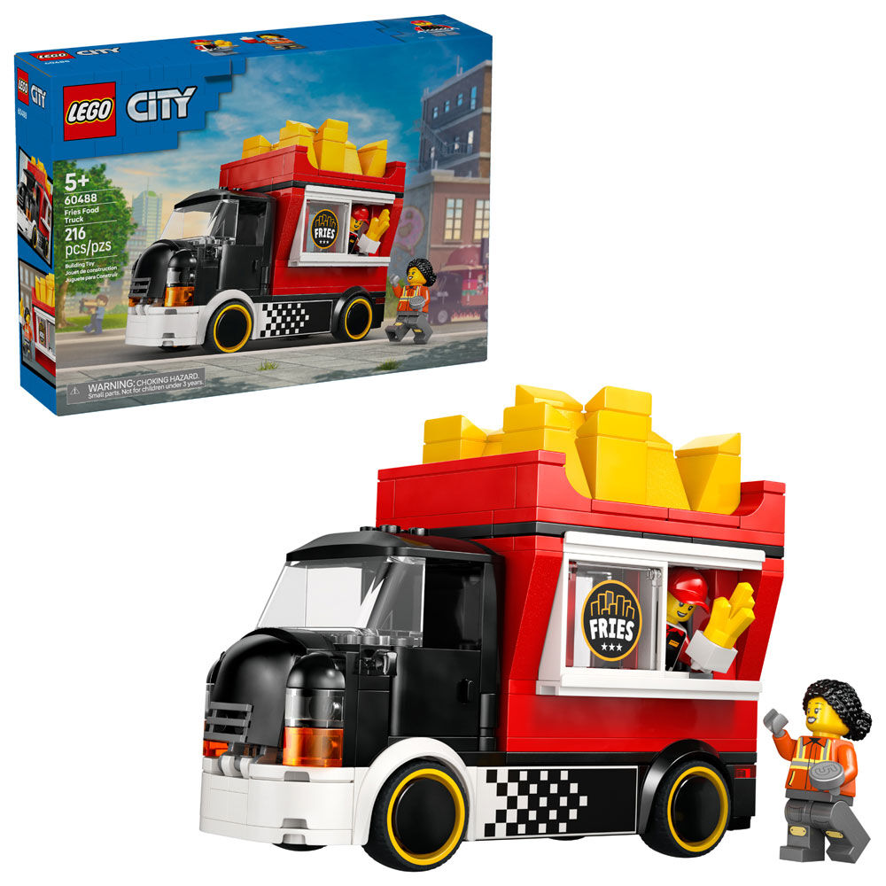 LEGO City Fries Food Truck Building Toy for Kids - Pretend Play Set for Boys & Girls, Ages 5+ - 60488