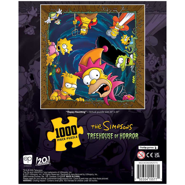 Casse-Tête 1000 Pièces De The Simpsons "Treehouse of Horror" -  "Happy Haunting" - Édition anglaise