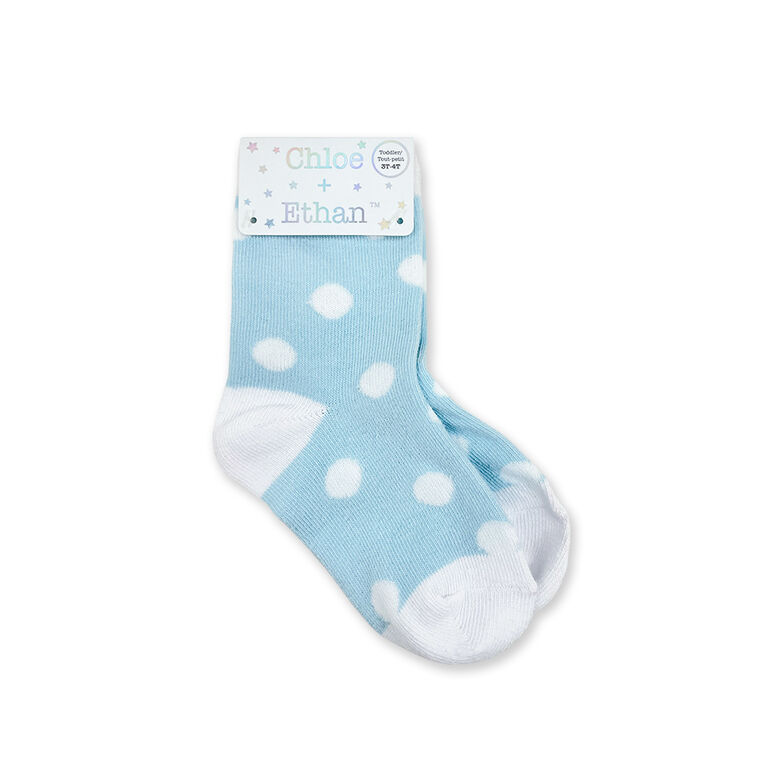 Chloe + Ethan - Toddler Socks, White Polka Dots