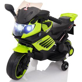 Voltz Toys Kids Motorcycle avec roue d'entraînement, vert