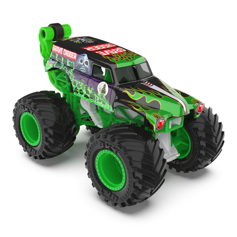 Monster Jam, Official Grave Digger Monster Truck, Die-Cast Vehicle, Show Time Series, 1:64 Scale