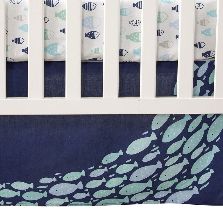 Lambs & Ivy Oceania Aquatic 3Piece Crib Bedding Set Aqua/Blue R