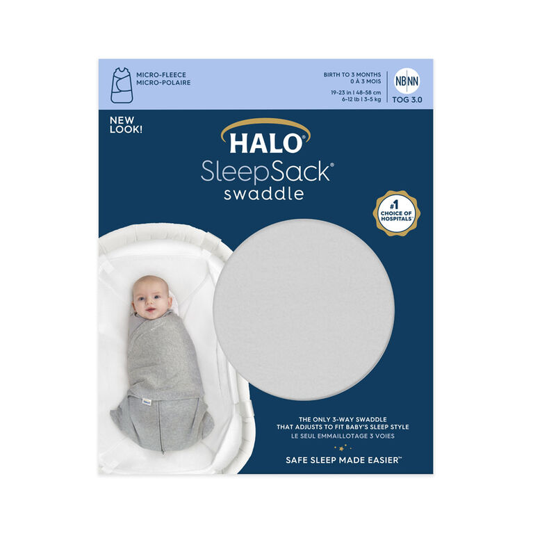 Swaddle Fleece Sleepsack - Grey Small