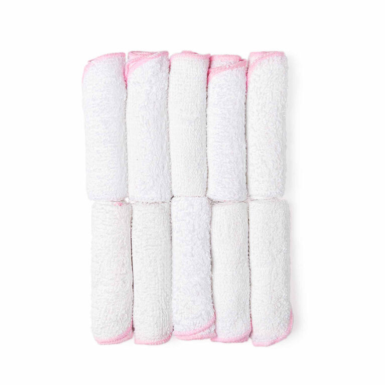 Necessities By Tendertyme 10-Pack Washcloth: Pink
