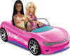 Hot Wheels RC Barbie Convertible, Battery Powered Remote Control Toy Car, Fits 2 Barbie Dolls