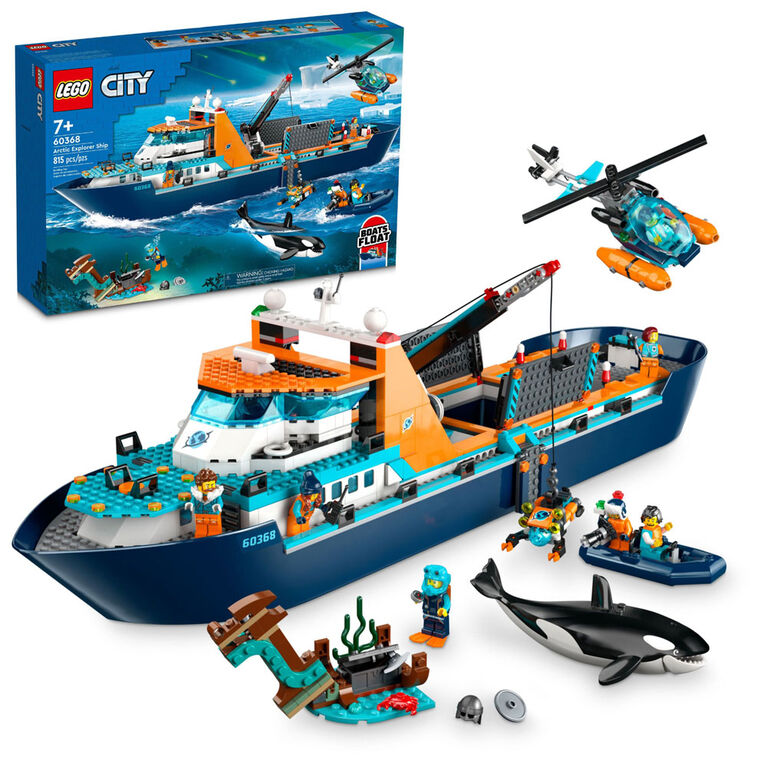 LEGO City Le bateau d'exploration arctique 60368 Ensemble de jeu de construction (815 pièces)