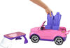 Barbie : Poupée Barbie Big City, Big Dreams avec Véhicule Transformable 4x4 Rose qui Révèle une Scène, une Batterie et des Accessoires de Tournée