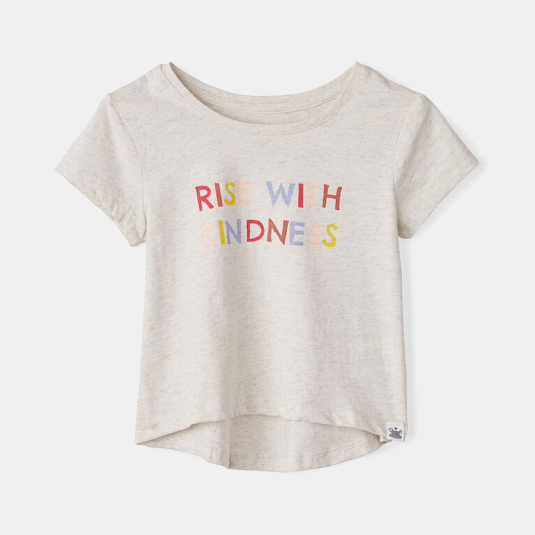 RISE Little Earthling Aline Tee Lt Grey Rise Kindneshort Sleeve